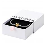 PANDORA Gold Heart Snake Bracelet 6.3