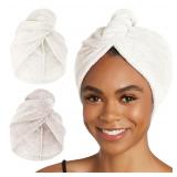 Turbie Twist 2-Pk Microfiber Hair Towel L White