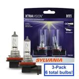 SYLVANIA H11 XtraVision Halogen Headlight Bulb 3PK