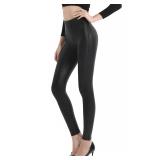 Retro Gong Medium Womens Faux Leather Leggings