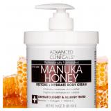 Advanced Clinicals Manuka Honey Body Cream 16oz