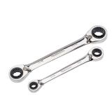 Husky SAE Ratcheting Wrench Set 2-Pc