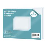 Egofine Clear Plastic Sheets 18x24 3-Pk