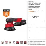 Milwaukee M18 18V 5-inch Random Orbit Sander