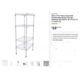 Karl home 4-Tier Steel Shelving Unit