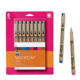 SAKURA Pigma Micron Fineliner Pens 05 Tip 8 PK