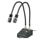 AmScope LED Dual Gooseneck Lights 6W