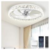 in. Indoor Crystal Ceiling Fan