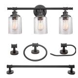 Globe Electric 5-Pc Camden Bathroom Set