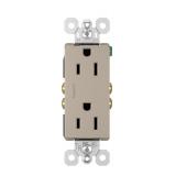 Legrand 15A Nickel Decorator Duplex Outlet