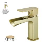 Brushed Gold Bathroom Faucet