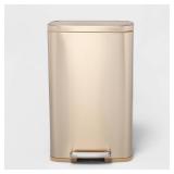 Brightroom 45L Gold Rectangle Step Trash Can