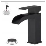 BWE Matte Black Waterfall Faucet