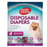 Simple Solution Extra Small Dog Diapers 30 Count