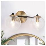 5 in. 2-Light Brass Vanity Light