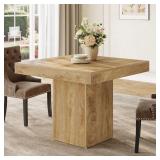 BYBLIGHT 39in Square Pedestal Dining Table