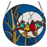 RIVER OF GOODS 16 Round Stained Glass Panel