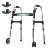 HOMLAND Silver Folding Walker 8 Adj Heights