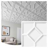 WOWSTAR 12-Pack 24x24 Ceiling Tiles White