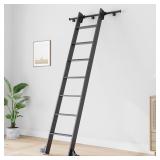 FREDBECK 8ft Rolling Library Ladder