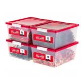 IRIS USA 12 Qt. Storage Bins 4-Pack