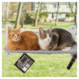 GORILLA GRIP Large Gray Cat Window Perch