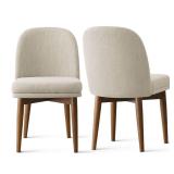 LAOTIES Linen Parson Chair Set of 2