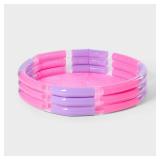 Sun Squad Pink 3 Ring Inflatable Pool