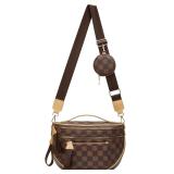 Makes Coffee Checkered Crossbody Bag 12