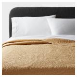 King Garment Washed Paisley Stitch Quilt Wheat...