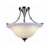 TRANS GLOBE 18in Semi Flush Mount Light