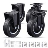 TOO TCO 8 Inch Heavy Duty Caster Wheels Set of 4