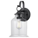 5in Textured Black Outdoor Wall Lantern