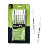 SAKURA Gelly Roll Medium White 6-Pk Pens