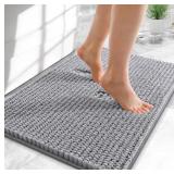 HAPACE Bath Mat 17x24 Grey