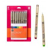 SAKURA Pigma Micron Fineliner Multi 8 Ct