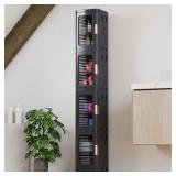 VECELO 4-Tier Black Narrow Cabinet 65 H