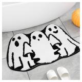Kawaiita Black Halloween Bath Mat