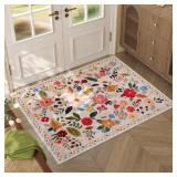 Rugcomf Beige Boho Door Mat 2x3