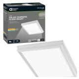 Commercial Electric 9in. White Square LED Flush...
