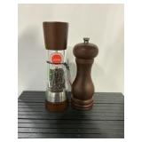 Cole  Mason Wood  Glass Pepper Mill Set 2