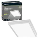 Commercial Electric 9in. White Square LED Flush...
