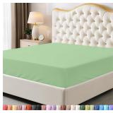 Utopia Bedding Queen Sage Green Fitted Sheet