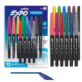 EXPO Wet Erase Markers Fine Tip 12 Count
