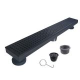 Reln 24 in. Matte Black Linear Shower Drain