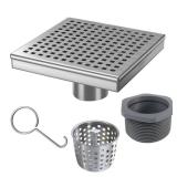 Reln 6x6in Stainless Steel Shower Drain