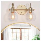 in W Modern Light Gold 2-Light Vanity Light