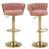Pink Velvet Bar Stools 2 25.59