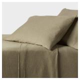 Threshold Full Heather Green Jersey Sheet