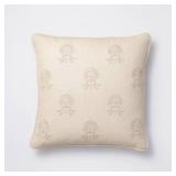 Threshold Square Floral Pillow Beige